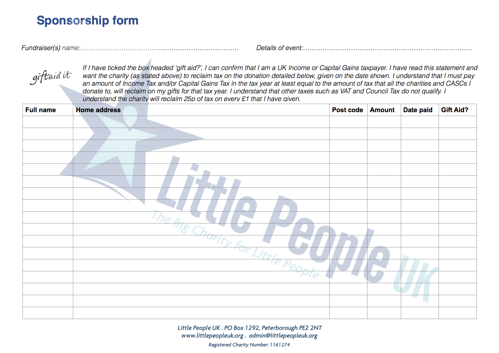 LPUK FundraisingPack 2016 v1 SponsorshipForm copy