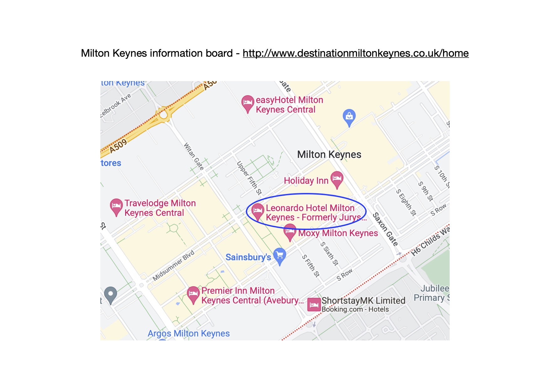 Milton Keynes hotels in area