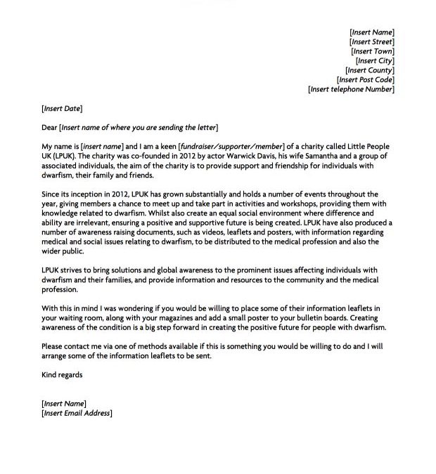 Sending information on behalf of LPUK