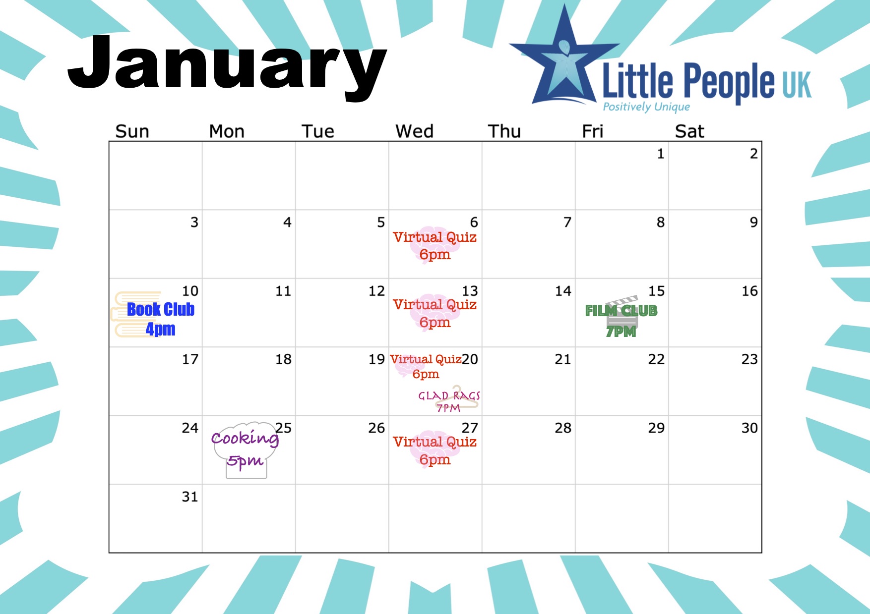 January calendar of events