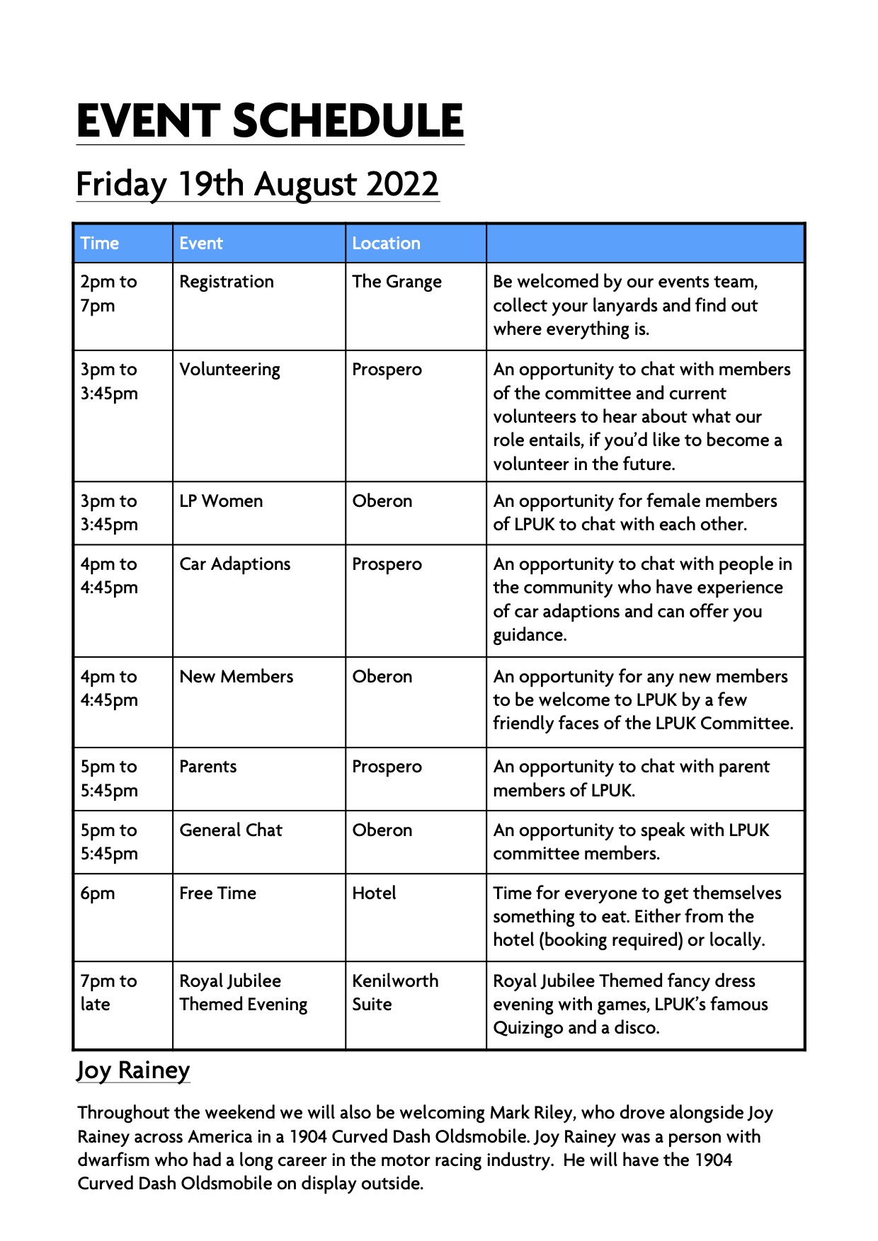 LPUK 2022 Event programme v5 pg2