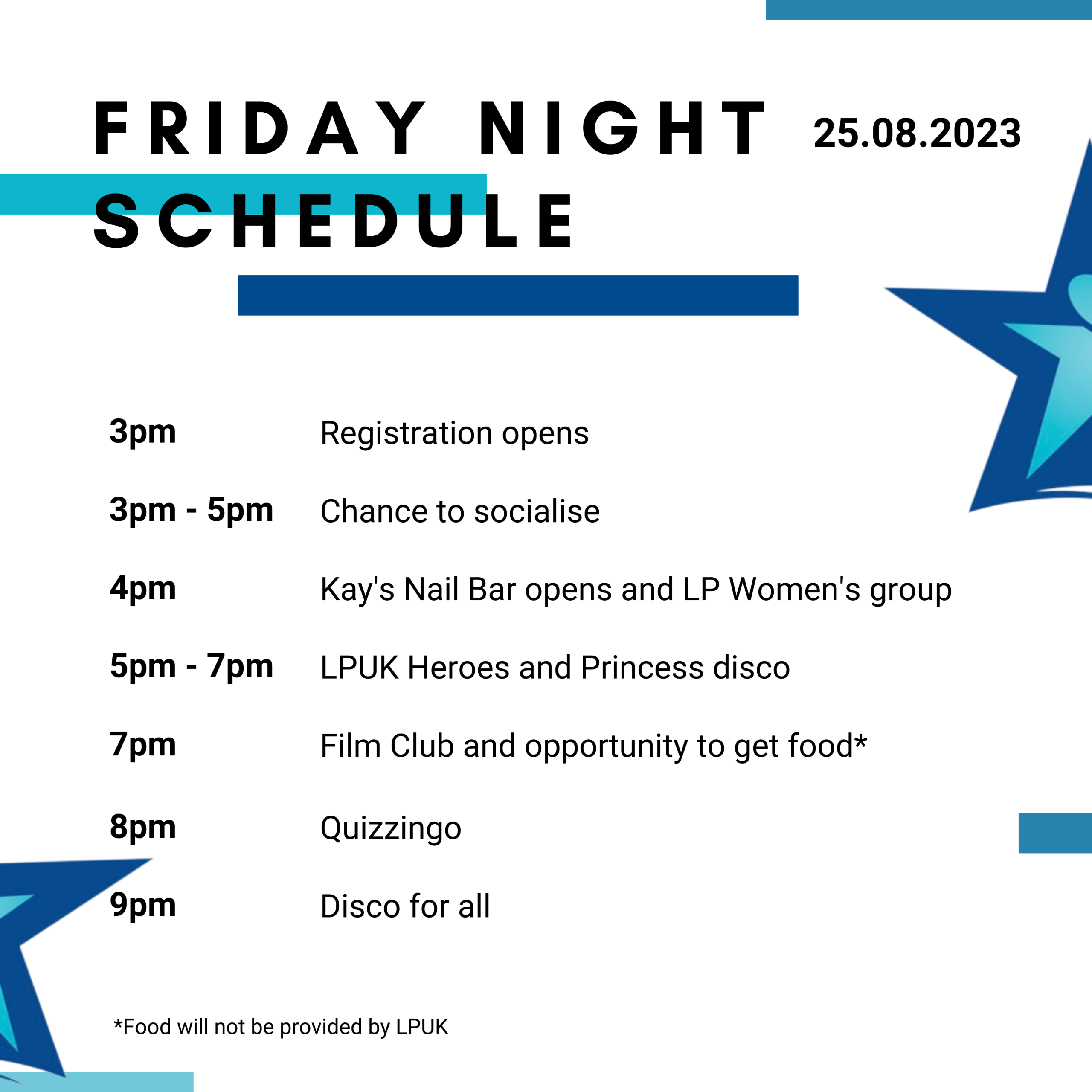 Friday night schedule