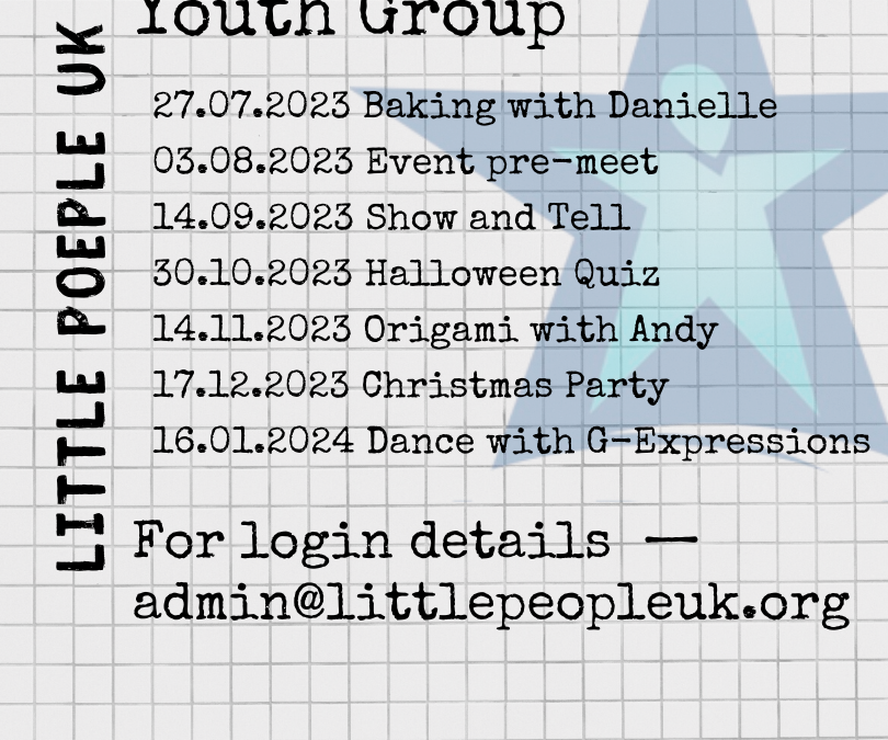 Youth Group – online schedule