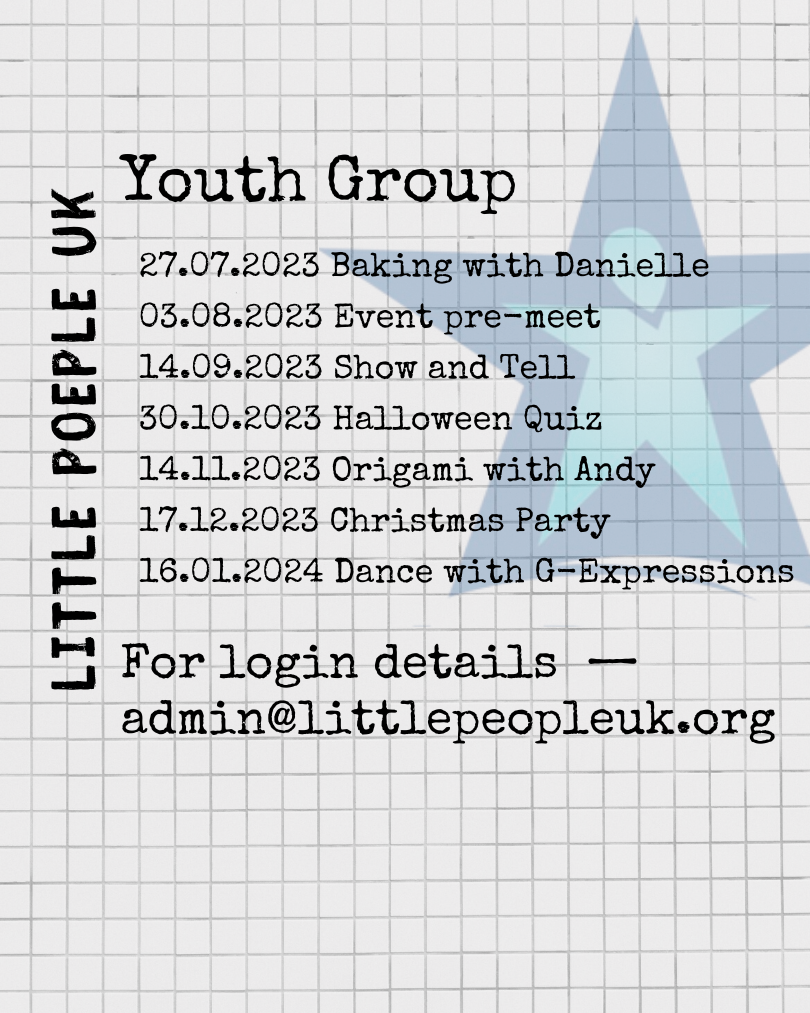 Youth Group dates 2